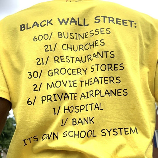 Limited Edition “Black Wall Street” Unisex T-shirt (Yellow)