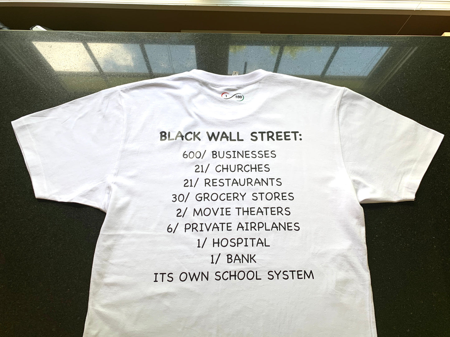 Limited Edition “Black Wall Street” Unisex T-shirt (White)